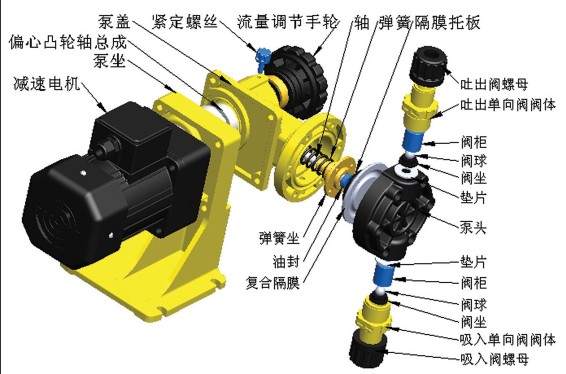 机械隔膜计量泵结构图
